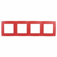 12-5004-23 ЭРА Рамка на 4 поста, Эра12, красный