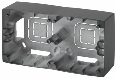 Коробка КМЭУ ОП 2 поста антрацит Эра 12-6102-05