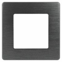 Рамка для розеток и выключателей ЭРА Серия 12 12-5101-05 на 1 пост, Сатин, антрацит