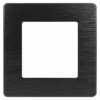Рамка для розеток и выключателей ЭРА Серия 12 12-5101-06 на 1 пост, Сатин, чёрный