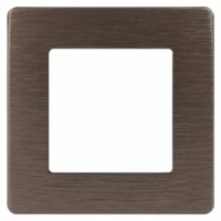 Рамка для розеток и выключателей ЭРА Серия 12 12-5101-13 на 1 пост, Сатин, бронза