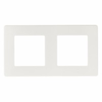 Рамка для розеток и выключателей ЭРА Серия 12 12-5102-01 на 2 поста, Сатин, белый
