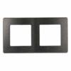 Рамка для розеток и выключателей ЭРА Серия 12 12-5102-12 на 2 поста, Сатин, графит