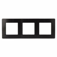 Рамка для розеток и выключателей ЭРА Серия 12 12-5103-06 на 3 поста, Сатин, чёрный