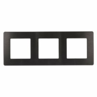 Рамка для розеток и выключателей ЭРА Серия 12 12-5103-05 на 3 поста, Сатин, антрацит