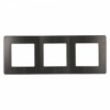 Рамка для розеток и выключателей ЭРА Серия 12 12-5103-12 на 3 поста, Эра12 Сатин, графит
