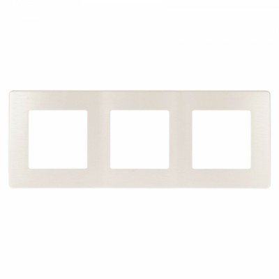 Рамка для розеток и выключателей ЭРА Серия 12 12-5103-15 на 3 поста, Сатин, перламутр