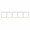 Рамка для розеток и выключателей ЭРА Серия 12 12-5105-01 на 5 постов, Сатин, белый