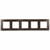 Рамка для розеток и выключателей ЭРА Серия 12 12-5105-13 на 5 постов, Сатин, бронза
