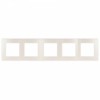 Рамка для розеток и выключателей ЭРА Серия 12 12-5105-15 на 5 постов, Сатин, перламутр