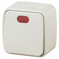 Выключатель 1кл. с инд. 10А-250В IP20 ОП Polo сл.кость Intro Эра 3-102-02