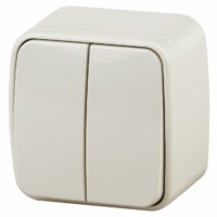 Выключатель 2кл. 10А-250В IP20 ОП Polo сл.кость Intro Эра 3-104-02