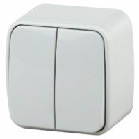 Выключатель 2кл. 10А-250В IP20 ОП Polo белый Intro Эра 3-104-01