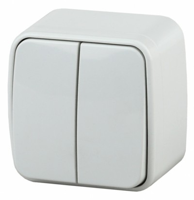 Выключатель 2кл. 10А-250В IP20 ОП Polo белый Intro Эра 3-104-01