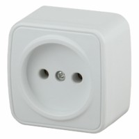 3-201-01 Intro Розетка 2P 16А-250В IP20 ОП Polo белый