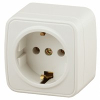 3-202-02 Intro Розетка 2P+E Schuko 16А-250В IP20 ОП Polo сл.кость