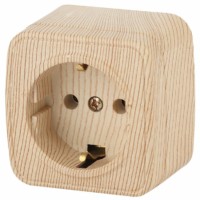 3-202-11 Intro Розетка 2P+E Schuko 16А-250В IP20 ОП Polo сосна