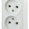 3-203-01 Intro Розетка 2х2P 16А-250В IP20 ОП Polo белый