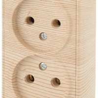 3-203-11 Intro Розетка 2х2P 16А-250В IP20 ОП Polo сосна