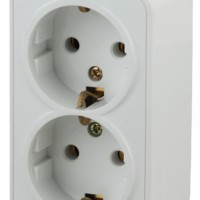 3-204-01 Intro Розетка 2х2P+E Schuko 16А-250В IP20 ОП Polo белый