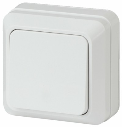 Выключатель 1кл. 10А-250В IP20 ОП Quadro белый Intro Эра 2-101-01