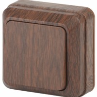 Выключатель 1кл. 10А-250В IP20 ОП Quadro венге Intro Эра 2-101-10