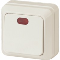 Выключатель 1кл. с инд. 10А-250В IP20 ОП Quadro сл.кость Intro Эра 2-102-02