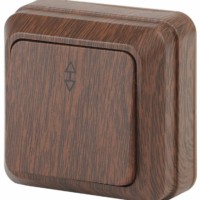 2-103-10 Intro Переключатель, 10А-250В, IP20, ОУ, Quadro, венге