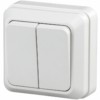Выключатель 2кл. 10А-250В IP20 ОП Quadro белый Intro Эра 2-104-01