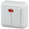 Выключатель 2кл. с инд. 10А-250В IP20 ОП Quadro белый Intro Эра 2-105-01