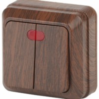 Выключатель 2кл. с инд. 10А-250В IP20 ОП Quadro венге Intro Эра 2-105-10