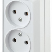 2-203-01 Intro Розетка 2х2P 16А-250В IP20 ОП Quadro белый