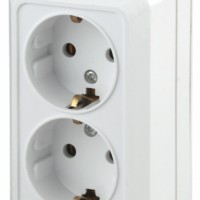 2-204-01 Intro Розетка 2х2P+E Schuko 16А-250В IP20 ОП Quadro белый