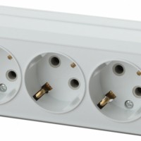 2-206-01 Intro Розетка 3х2P+E 16А-250В IP20 ОП Quadro белый