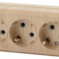 2-206-11 Intro Розетка 3х2P+E 16А-250В IP20 ОП Quadro сосна