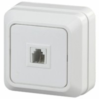 Розетка ТФ Intro RJ11 IP20 ОП Quadro белый