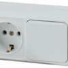 2-701-01 Intro Блок розетка+выкл. гориз. 10А-250В IP20 ОП Quadro белый