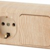 2-701-11 Intro Блок розетка+выкл. гориз. 10А-250В IP20 ОП Quadro сосна