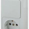 2-705-01 Intro Блок розетка+выкл. верт. 10А-250В IP20 ОП Quadro белый