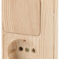 2-705-11 Intro Блок розетка+выкл. верт. 10А-250В IP20 ОП Quadro сосна