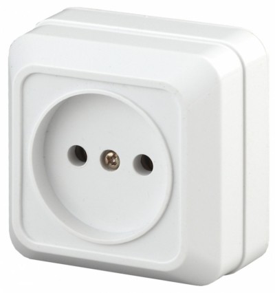 2Э-201-01 Intro Розетка 2P 16А-250В ОП б.м.п. Quadro белый