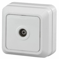 Розетка ТВ одиночная ОП Intro Quadro б.м.п. белый