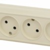 Розетка Intro Quadro 2-207-02 четырехместная 4х2P 16А-250В IP20 ОП слоновая кость
