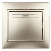 Выключатель 1кл. 10А-250В IP20 СП Plano шампань Intro Эра 1-101-04