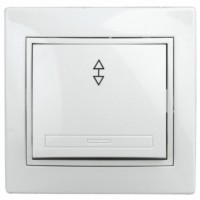 1-103-01 Intro Переключатель, 10А-250В, IP20, СУ, Plano, белый