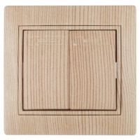 Выключатель 2кл. 10А-250В IP20 СП Plano сосна Intro Эра 1-104-11