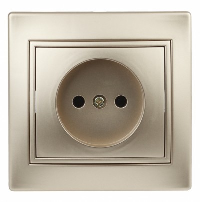 1-201-04 Intro Розетка 2P 16А-250В IP20 СП Plano шампань