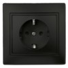 1-202-05 Intro Розетка 2P+E Schuko 16А-250В IP20 СП Plano антрацит