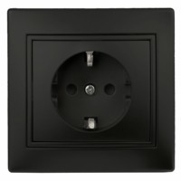 1-202-05 Intro Розетка 2P+E Schuko 16А-250В IP20 СП Plano антрацит