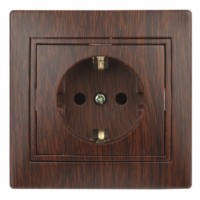 1-202-10 Intro Розетка 2P+E Schuko 16А-250В IP20 СП Plano венге